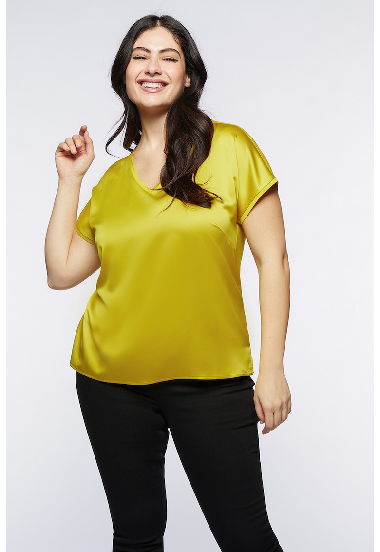 Bluza asimetrica cu decolteu in V
