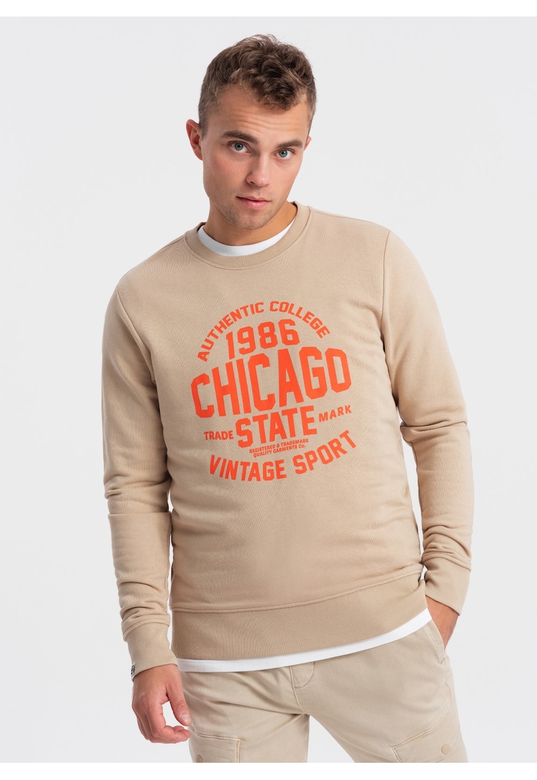 Bluza cu imprimeu OM-SSPS-0154 - Barbati - Fara fermoar - Fara gluga Bluza cu imprimeu OM-SSPS-0154 - Barbati - Fara fermoar - Fara gluga