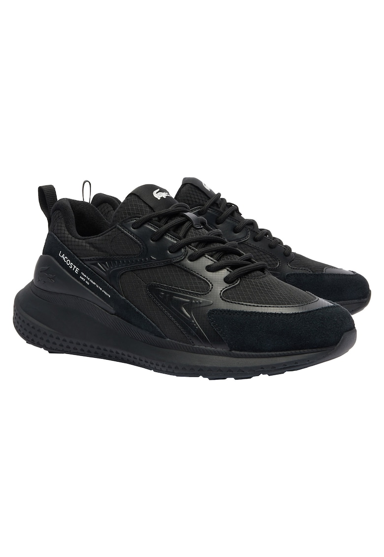 Pantofi psort de piele ecologica si piele intoarsa L003 Eco Core Active - Negru