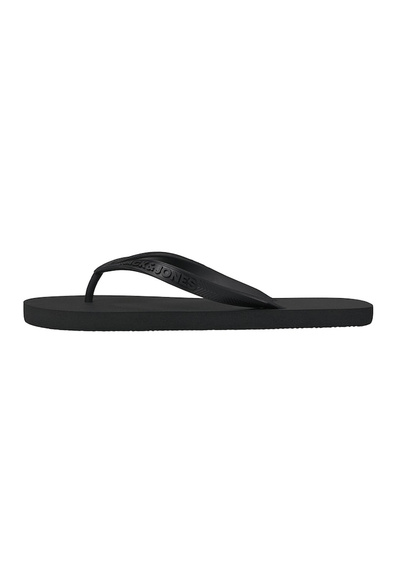 Papuci flip-flop de cauciuc - Negru stins