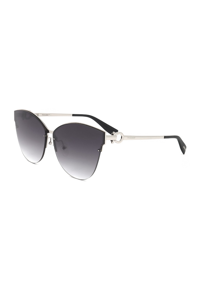 Ochelari de soare cat-eye cu rama metalica