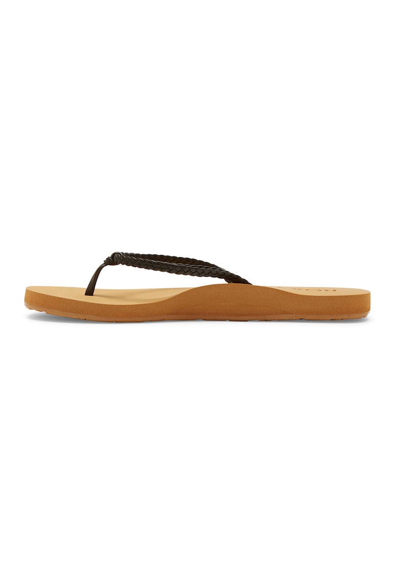 Papuci flip-flop cu barete impletite Costas - Negru