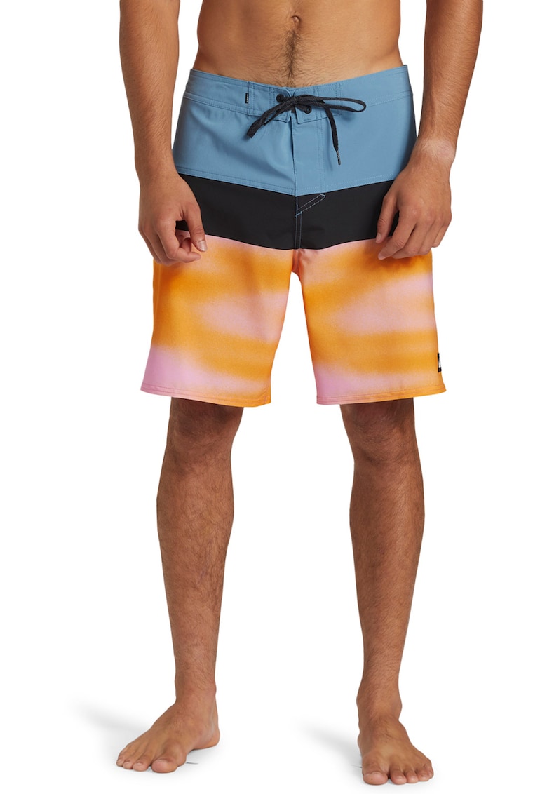 Pantaloni scurti de baie cu imprimeu colorblock Surfsilk