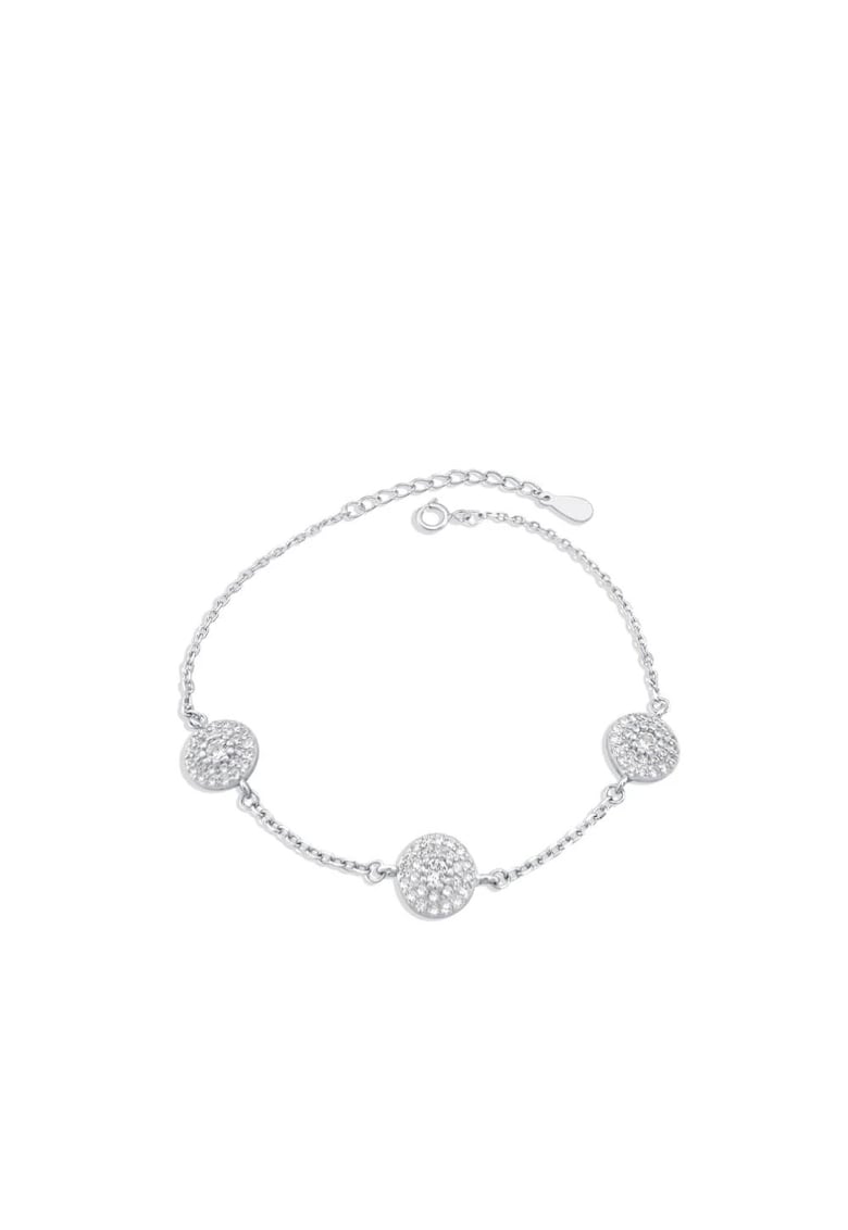 Bratara din argint 925 - rodiat - cu pietre din zirconiu - Noe C1