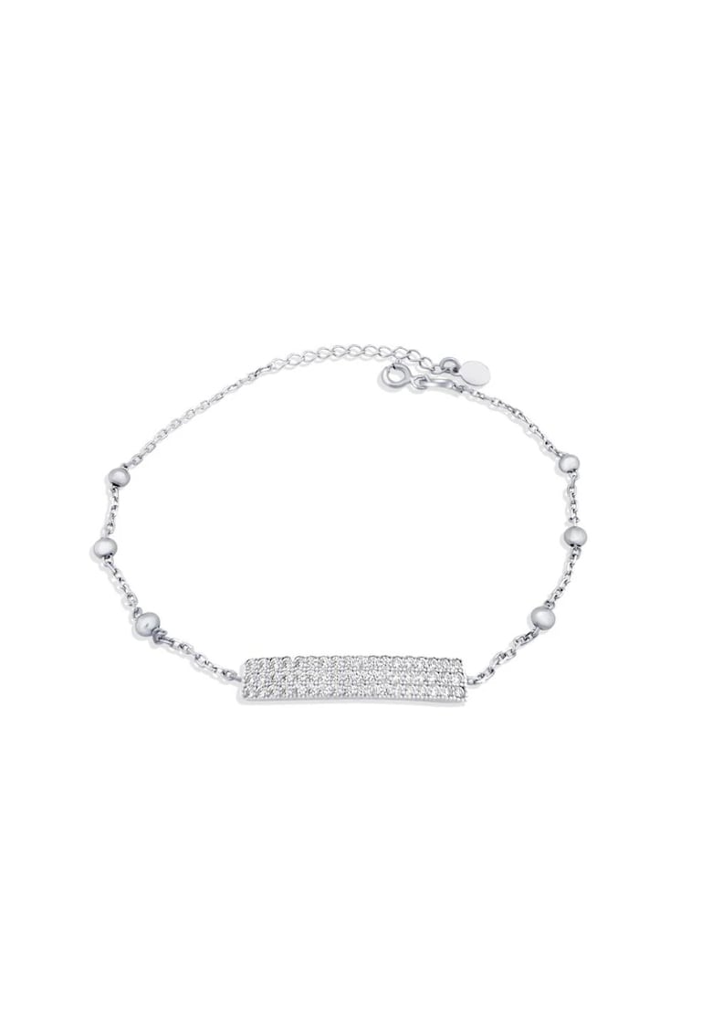 Bratara din argint 925 - rodiat - cu pietre din zirconiu - Nuta C1