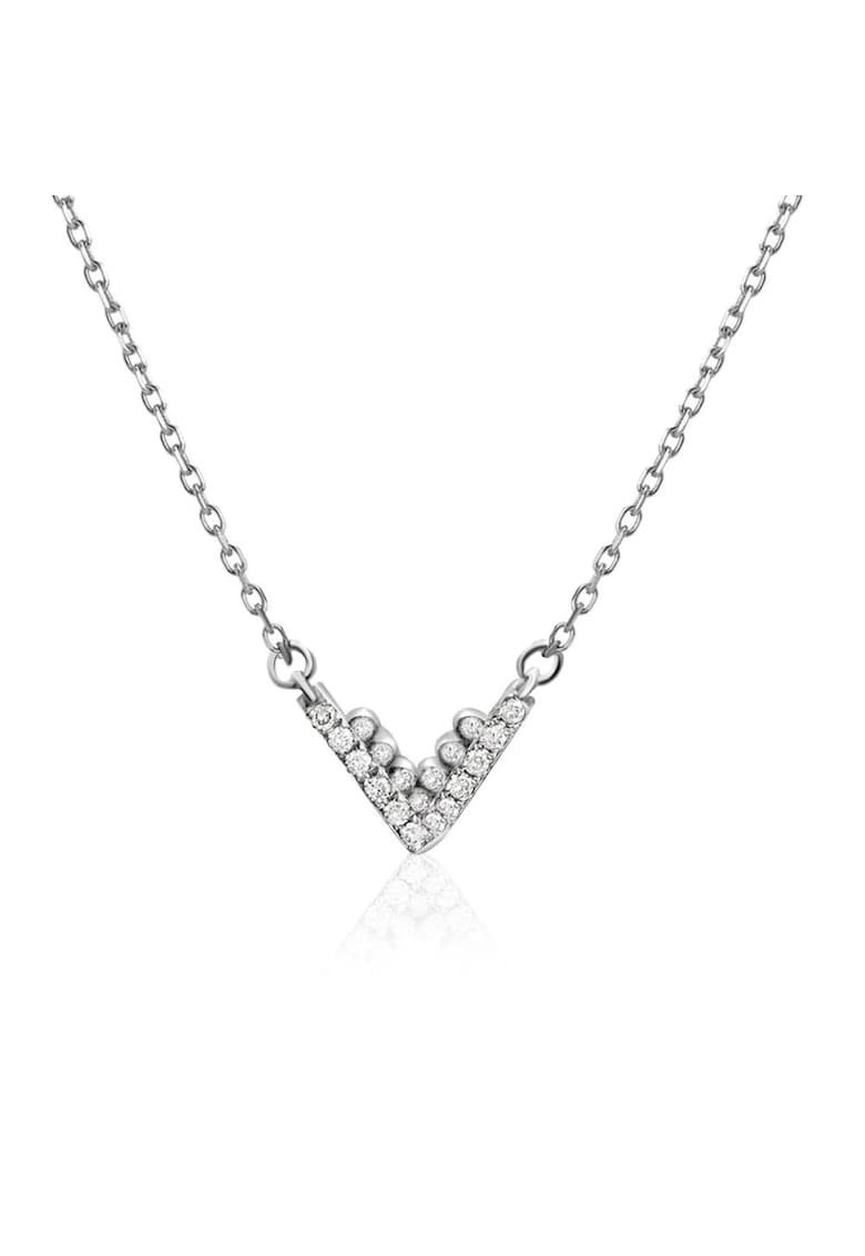 Colier din argint 925 - rodiat - cu pietre din zirconiu - Niko C1