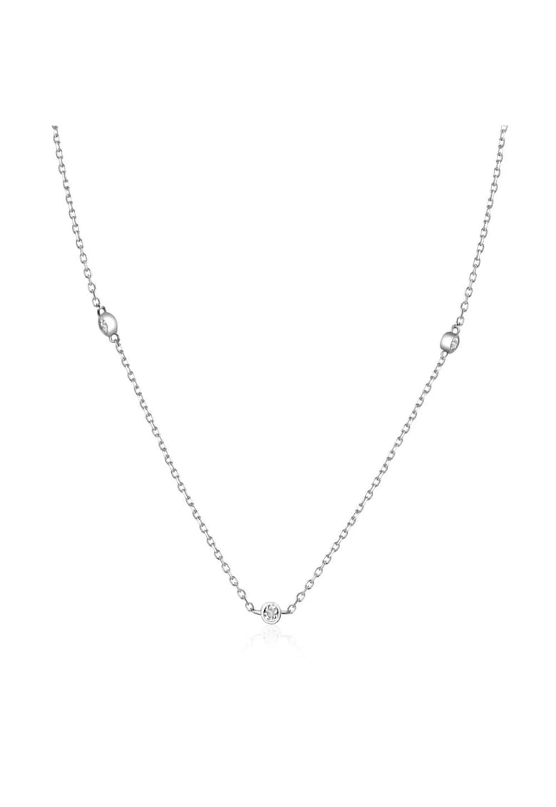 Colier din argint 925 - rodiat - cu pietre din zirconiu - Nicole C1