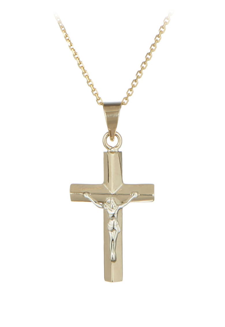 Pandantiv in forma de cruce - placat cu aur de 9K