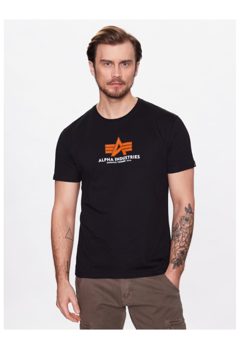 Tricou barbati - 302285419 - Bumbac - Negru