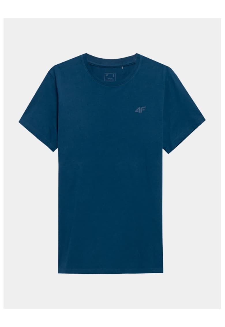 4f Tricou barbati - 302882434 - Bumbac - Albastru