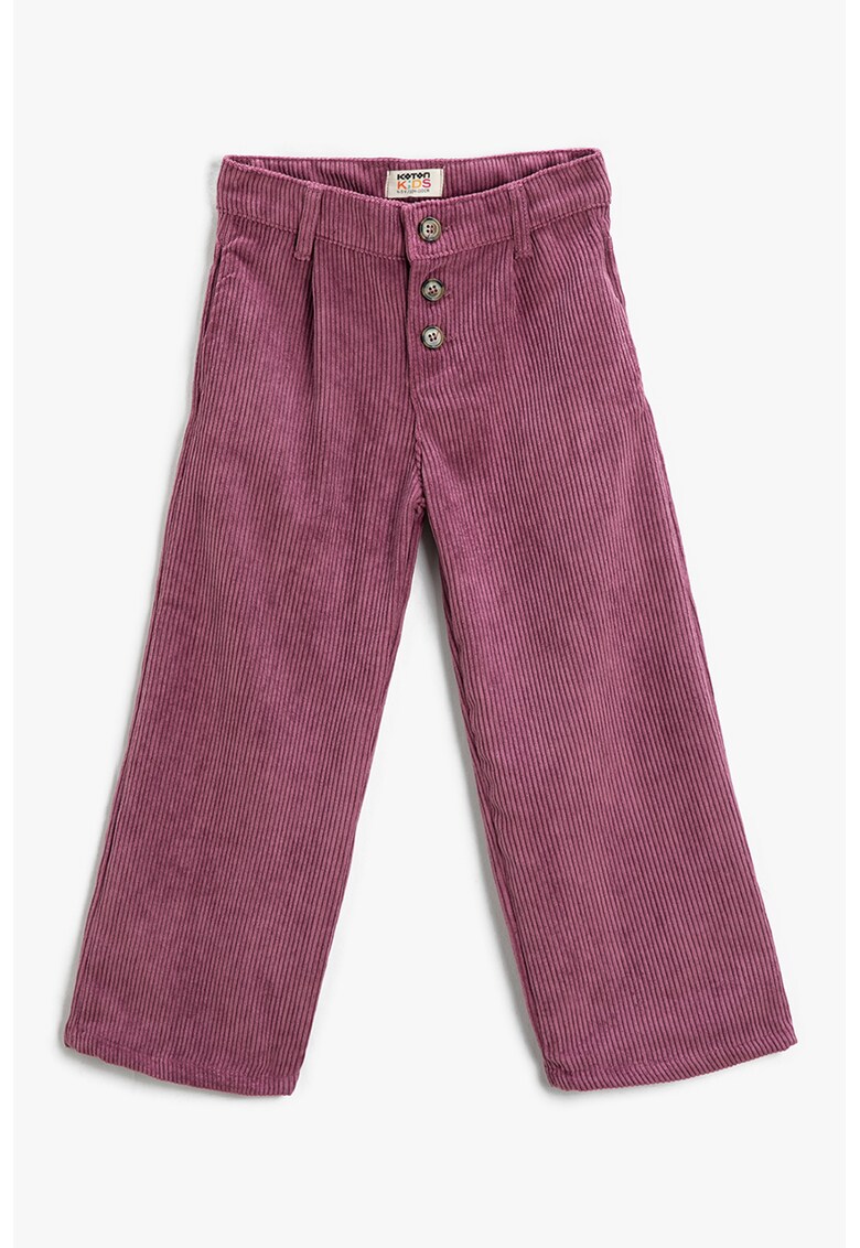 Pantaloni din reiat cu croiala ampla