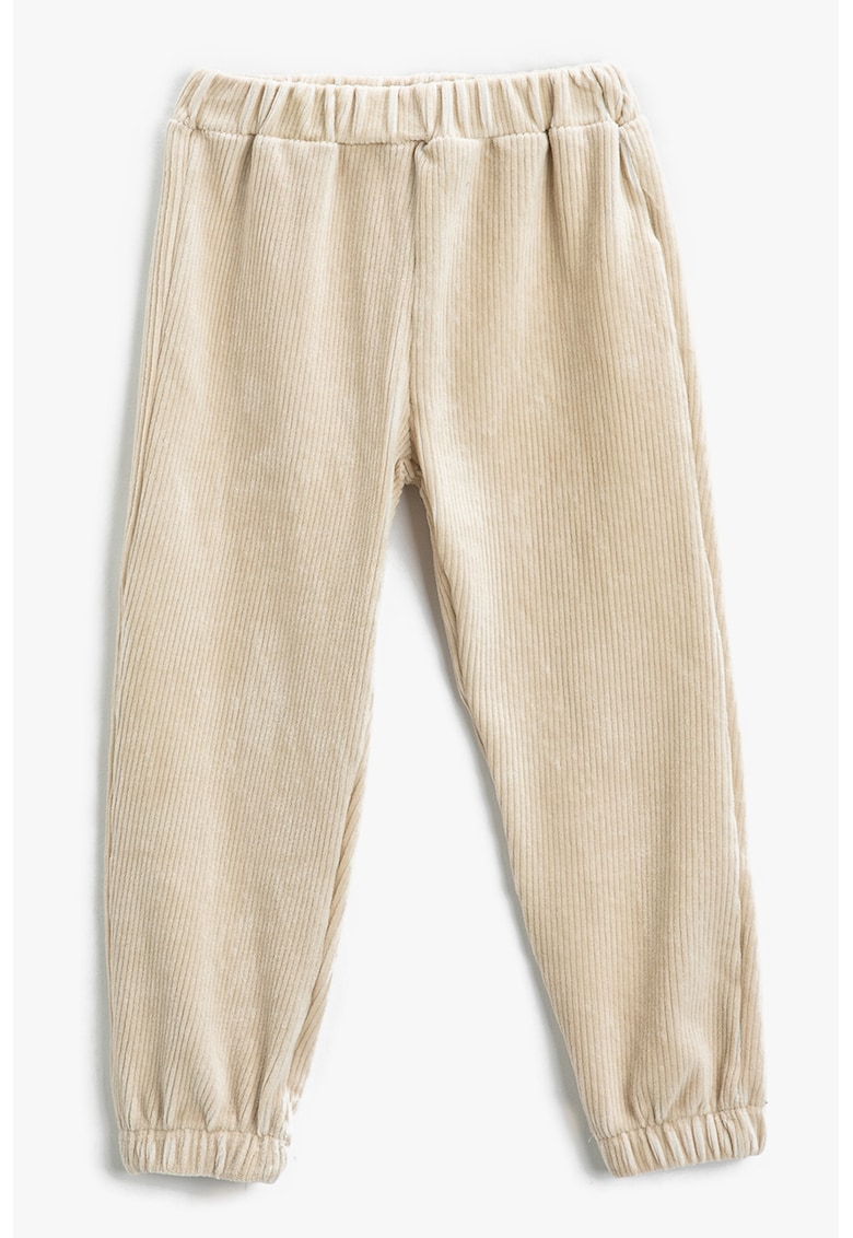 Pantaloni din reiat cu banda elastica in talie