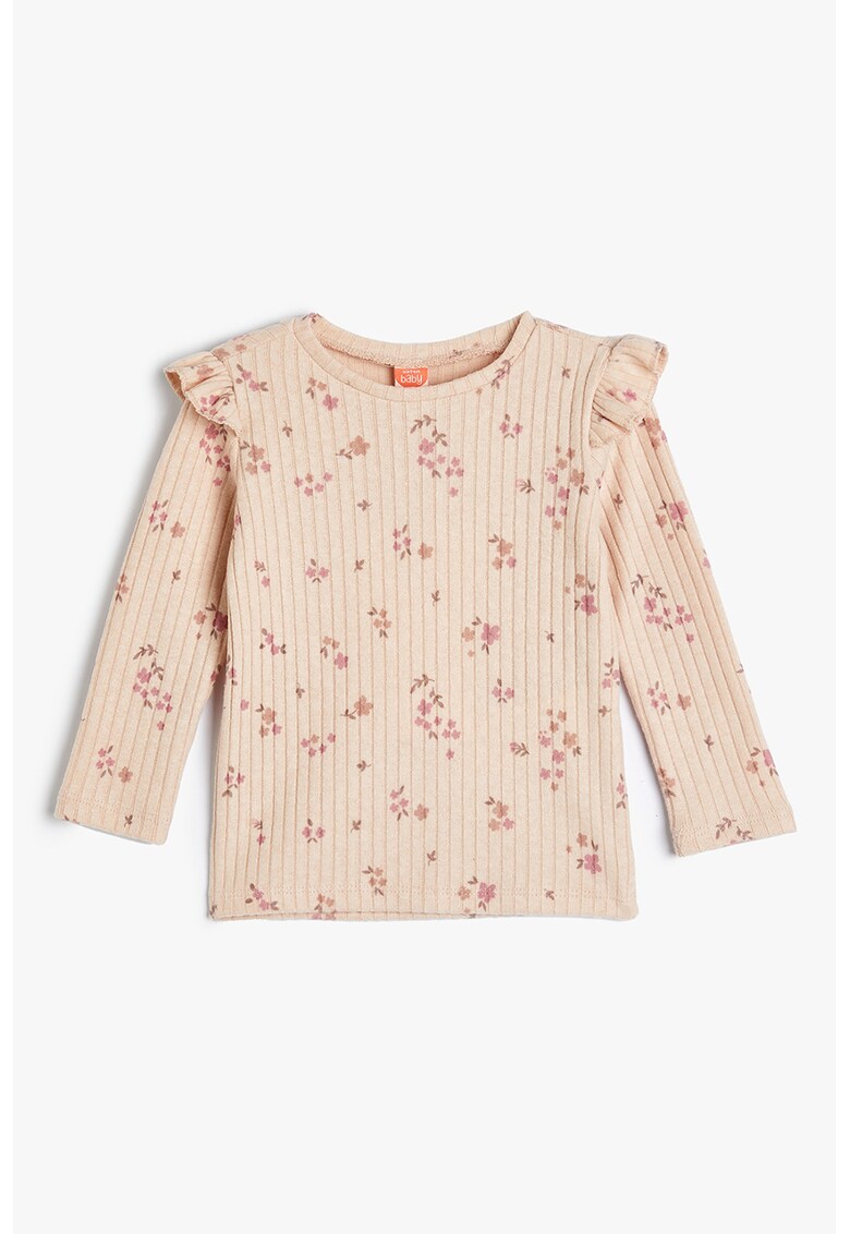 Bluza cu volane si model floral