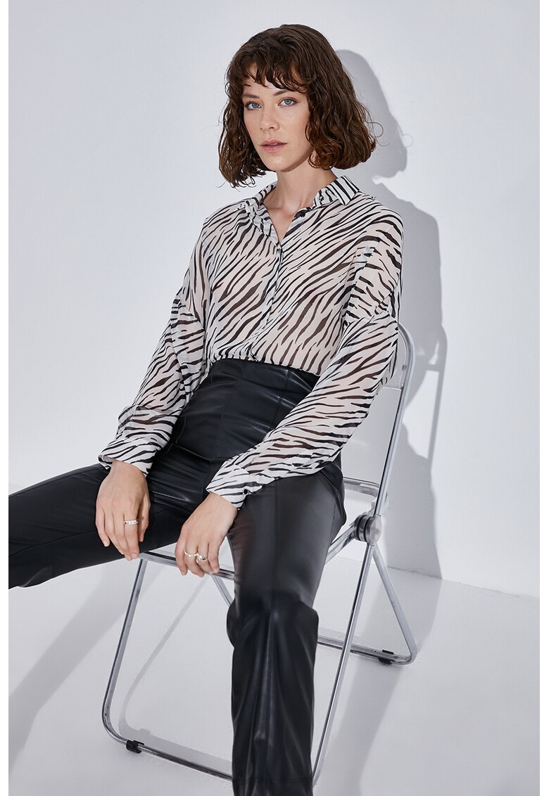 Camasa din sifon cu animal print