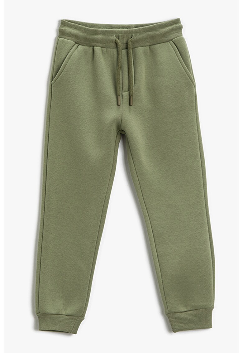 Pantaloni uni de trening cu snur