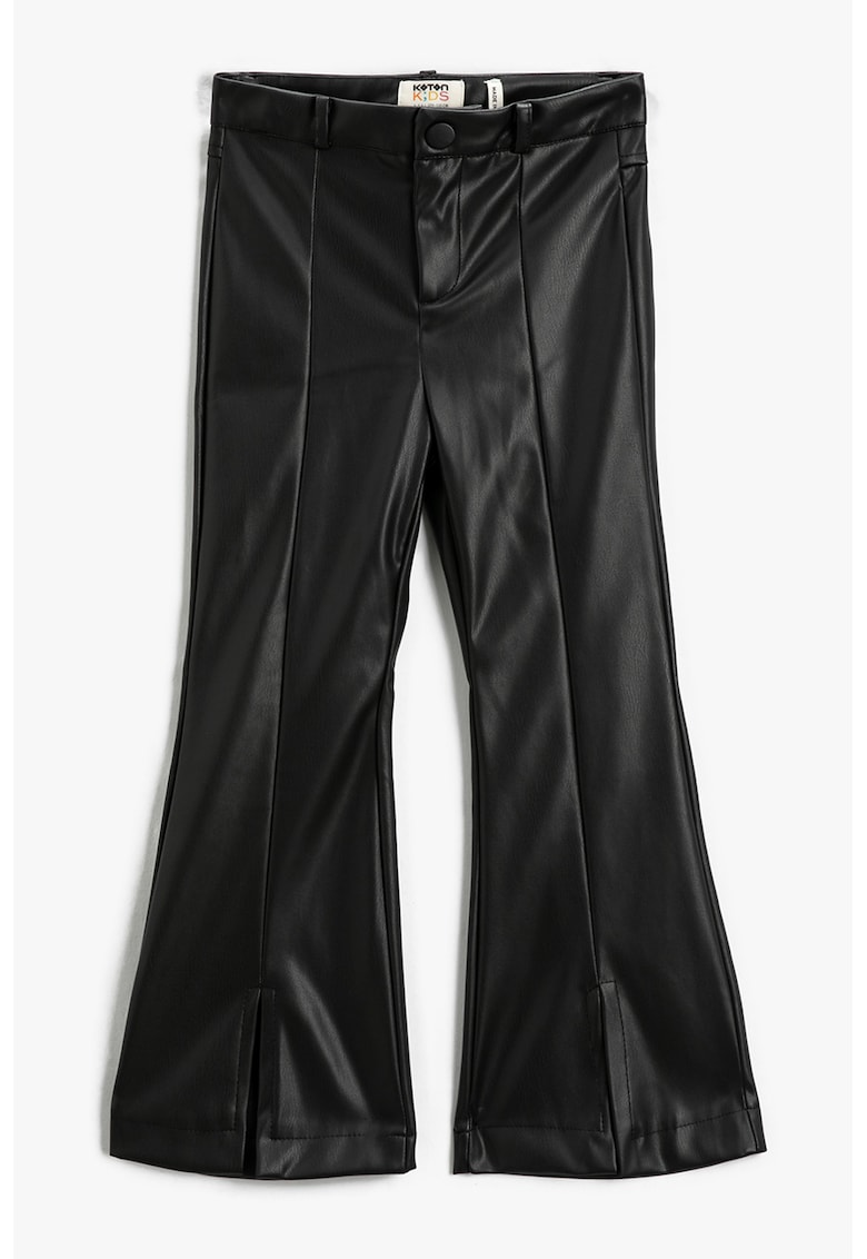Pantaloni evazati de piele ecologica