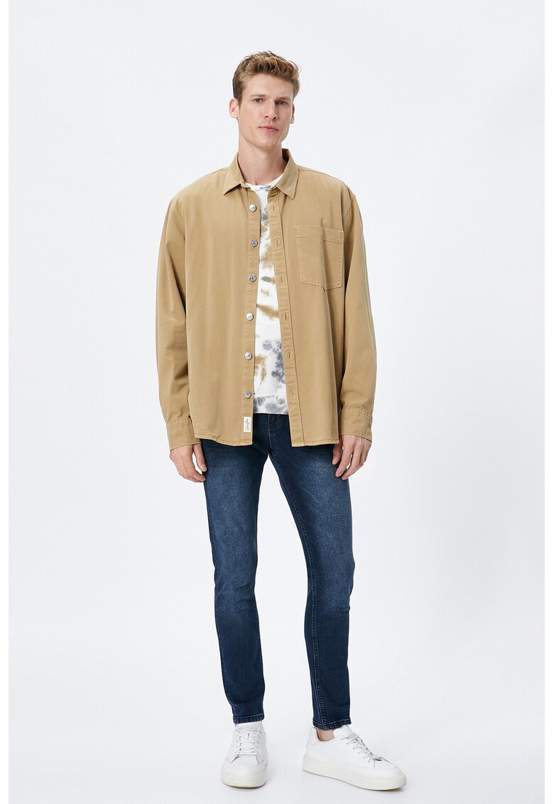 Blugi skinny cu detalii cu aspect decolarat