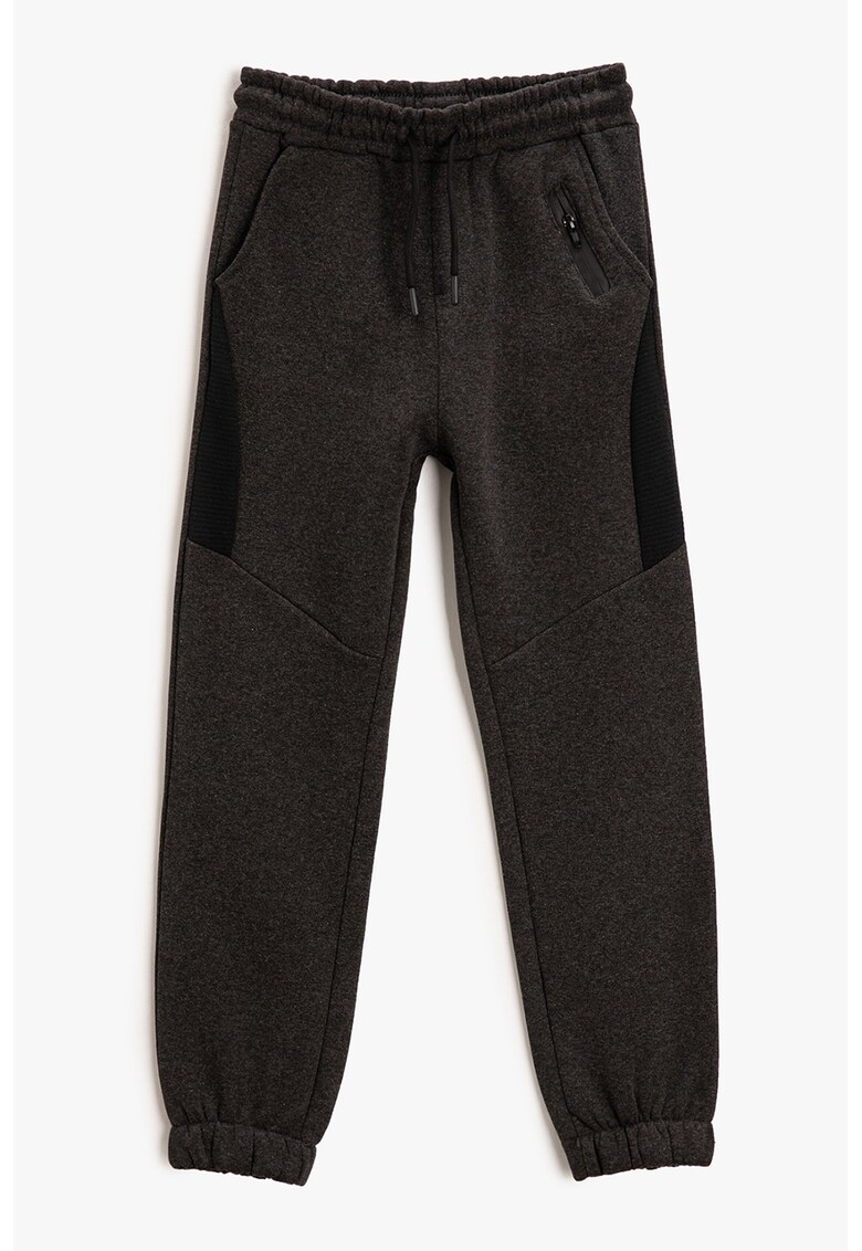 Pantaloni de trening din amestec de bumbac cu snur