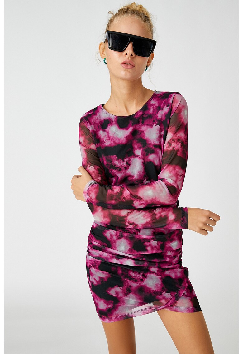 Rochie cambrata cu model tie-dye