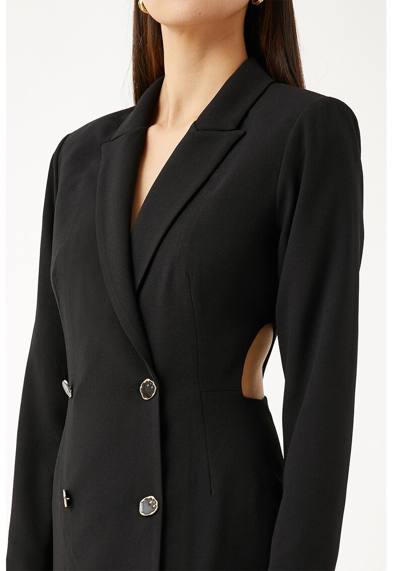Rochie scurta cu croiala in A si decupaj lateral