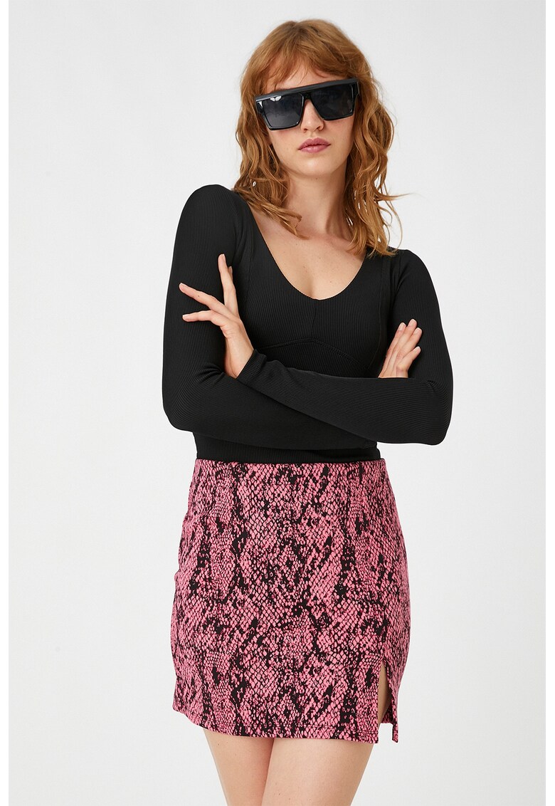 Rochie mini tubulara cu imprimeu