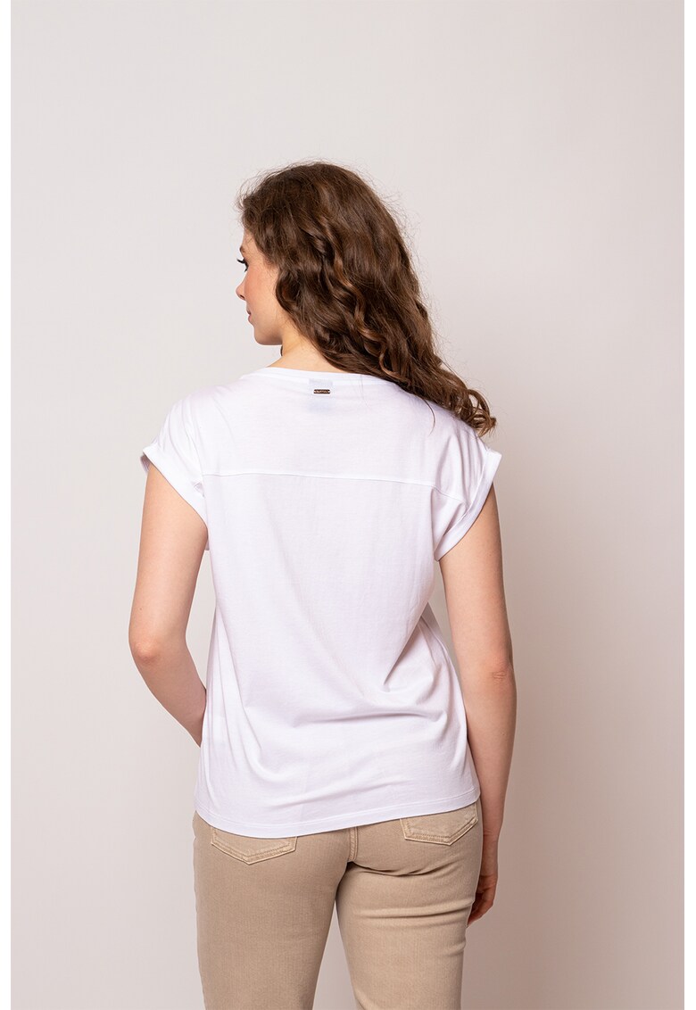 Tricou din amestec de modal cu imprimeu Mona