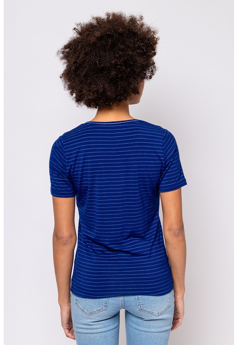 Tricou cu decolteu in V si dungi Marie