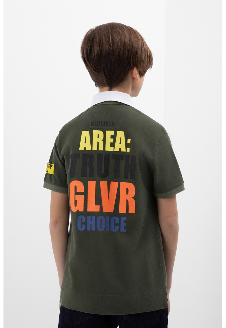 Tricou polo cu imprimeu text