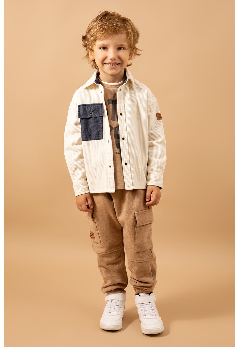 Pantaloni uni cargo