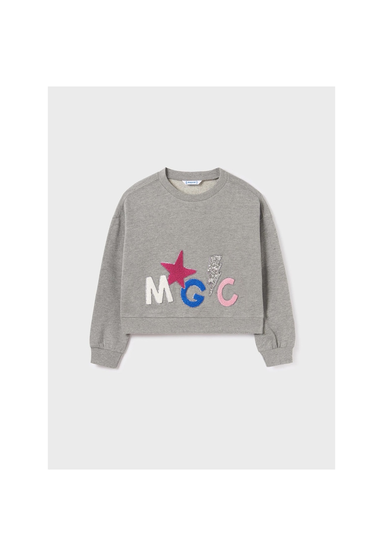 Bluza Fete - 303270865 - Bumbac - Gri