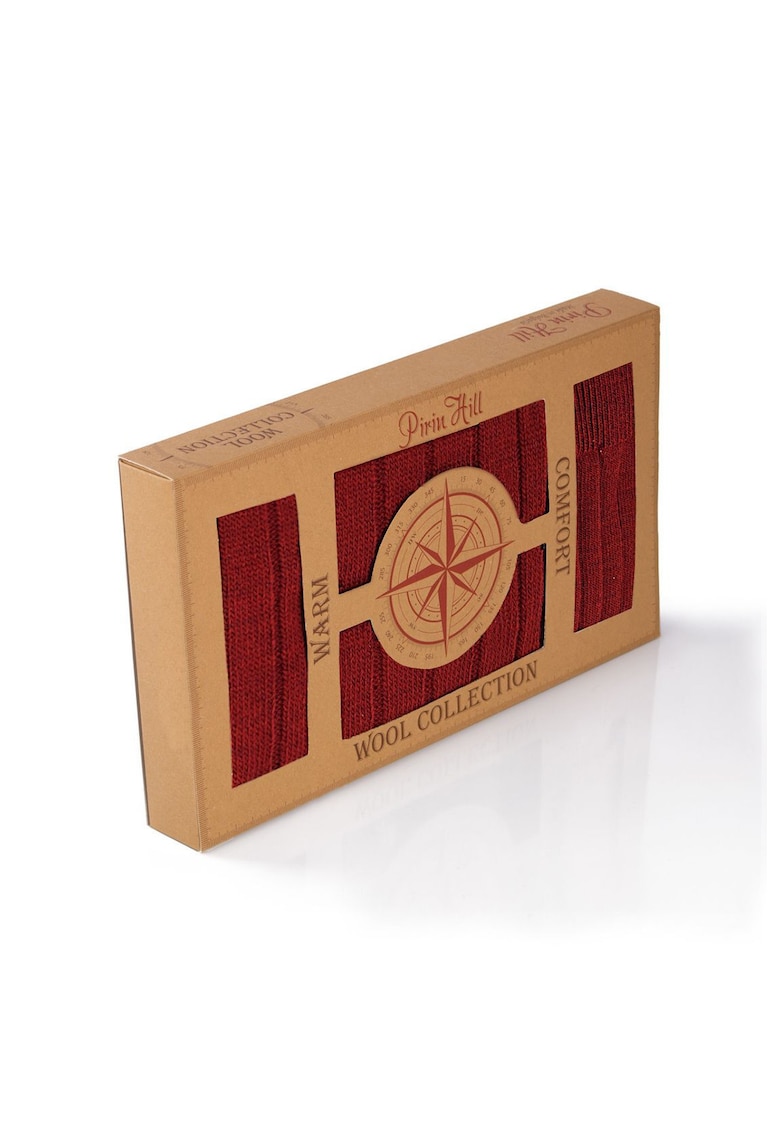 Sosete Merino & fular Bordeaux Sosete Merino & fular Bordeaux