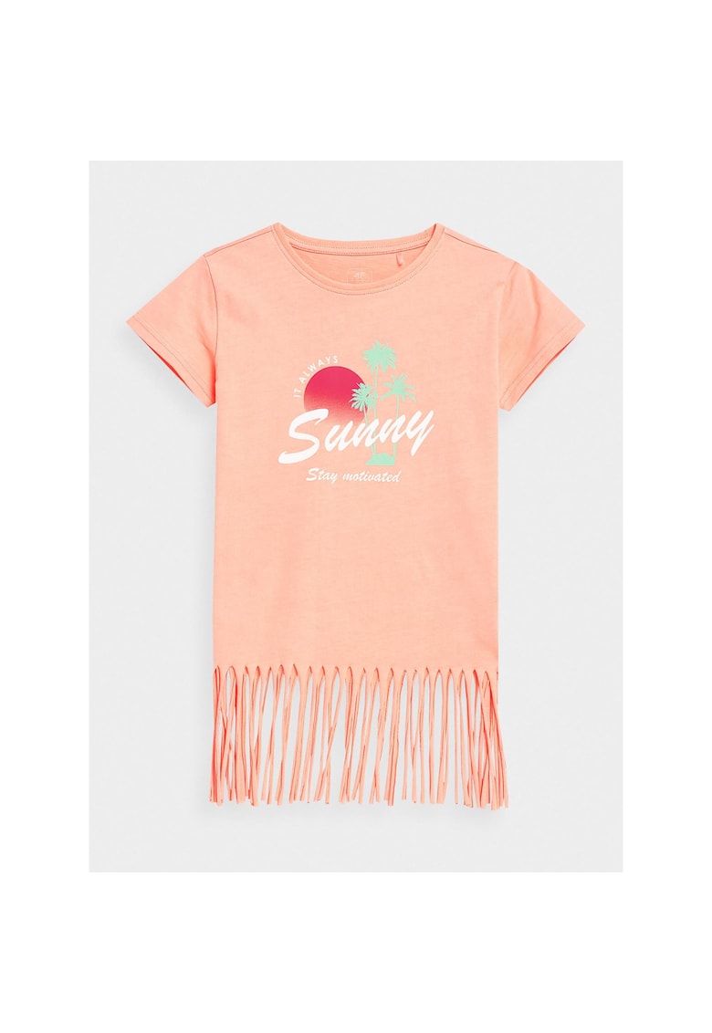 Tricou Fete - 302694280 - Bumbac - Roz