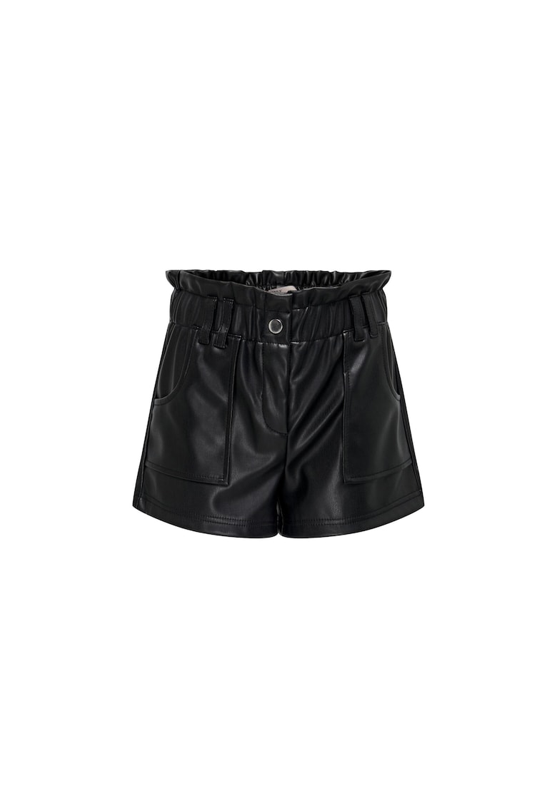 Pantaloni scurti Fete - 302938629 - Piele Ecologica - Negru