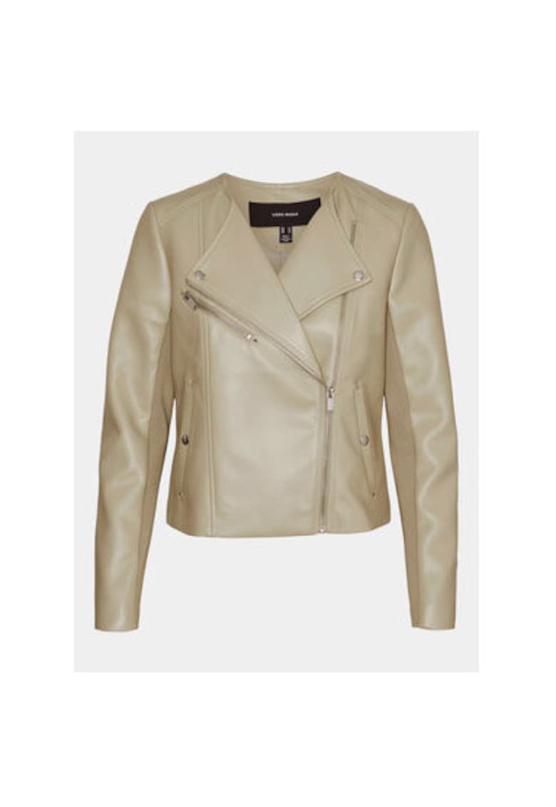 Geaca dama - 303613860 - Piele Ecologica - Bej