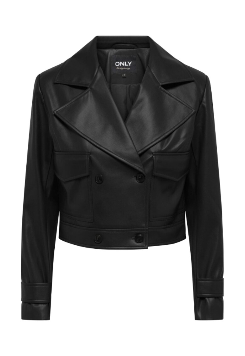 Geaca dama - 302619696 - Piele Ecologica - Negru