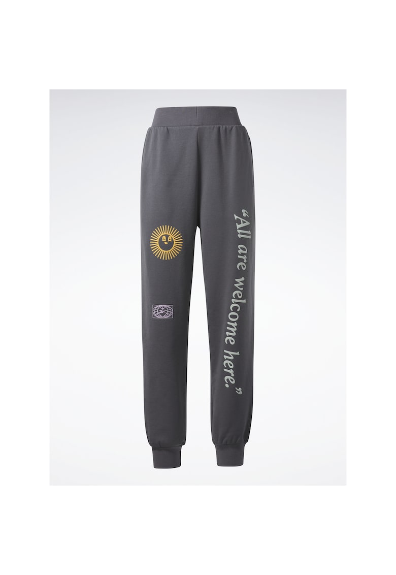 Pantaloni sport dama - 301693994 - Bumbac - Gri