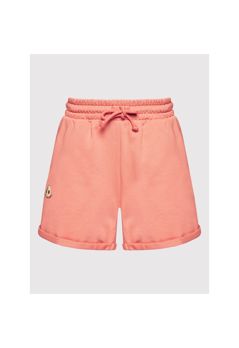 Pantaloni scurti sport dama - 300369128 - Bumbac - Portocaliu