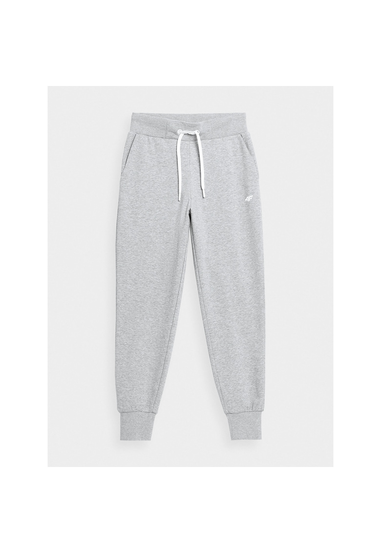 Pantaloni sport dama - 302881406 - Bumbac - Gri