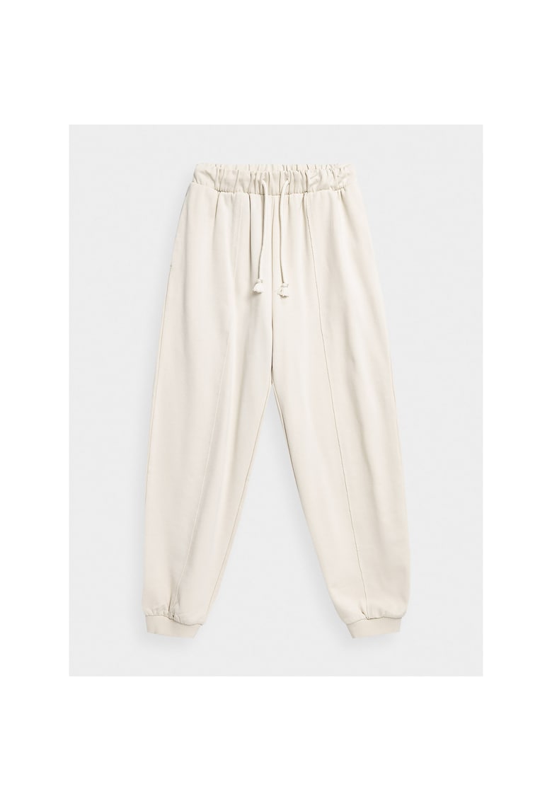 Pantaloni sport dama - 302741458 - Bumbac - Ecru