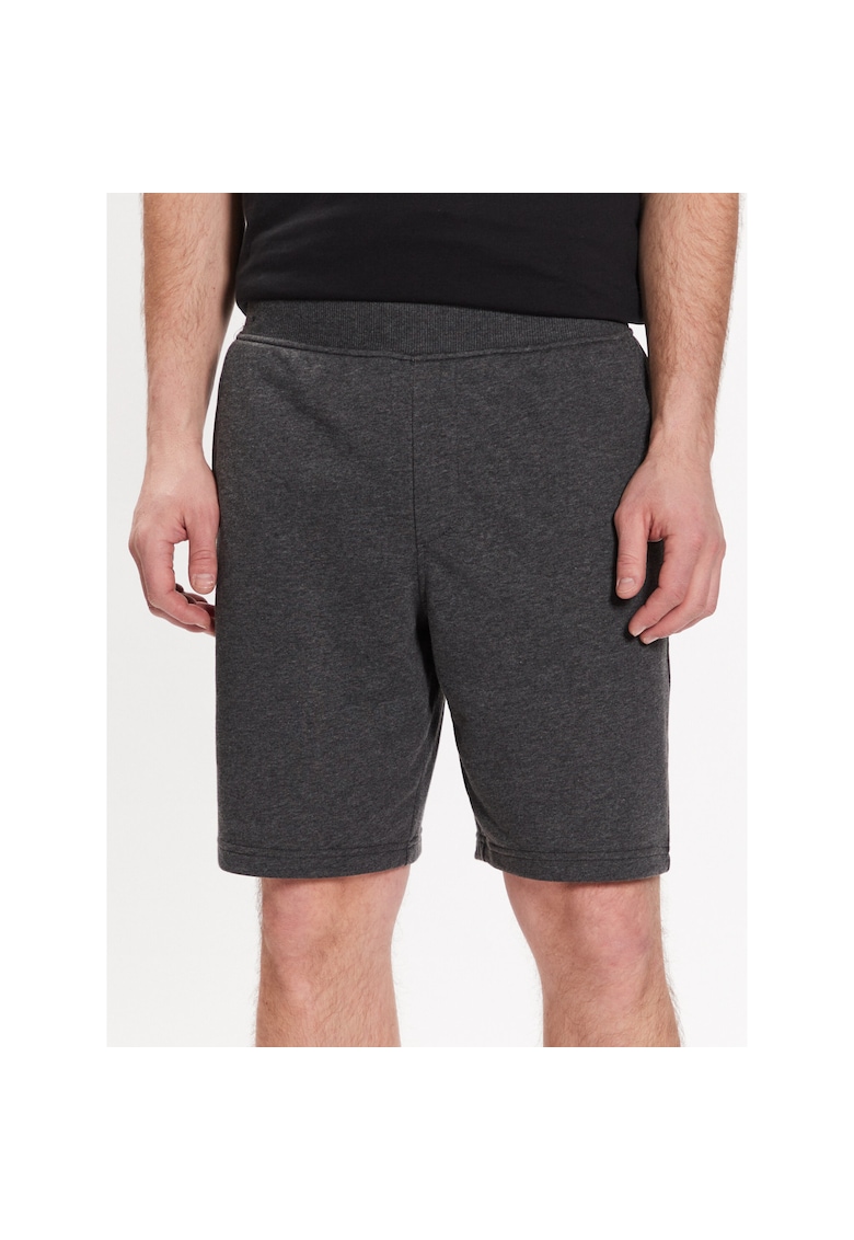 Pantaloni scurti sport barbati - 302928491 - Bumbac - Gri