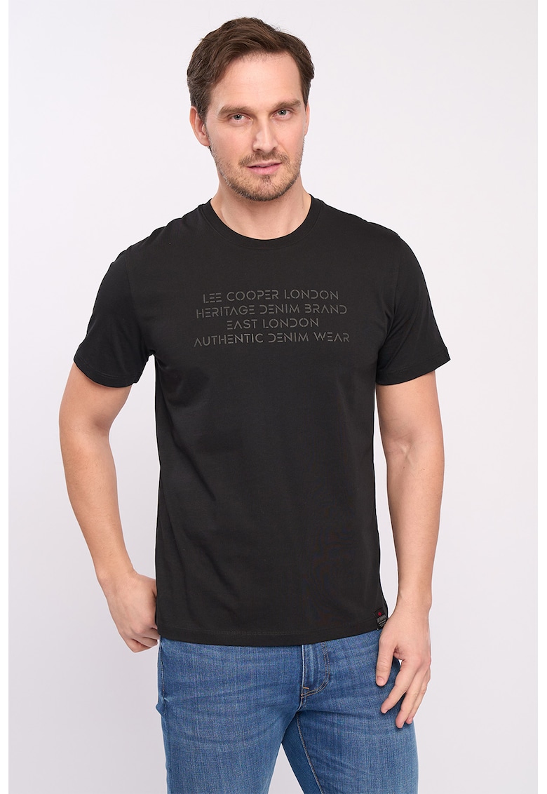 Tricou de bumbac cu imprimeu text