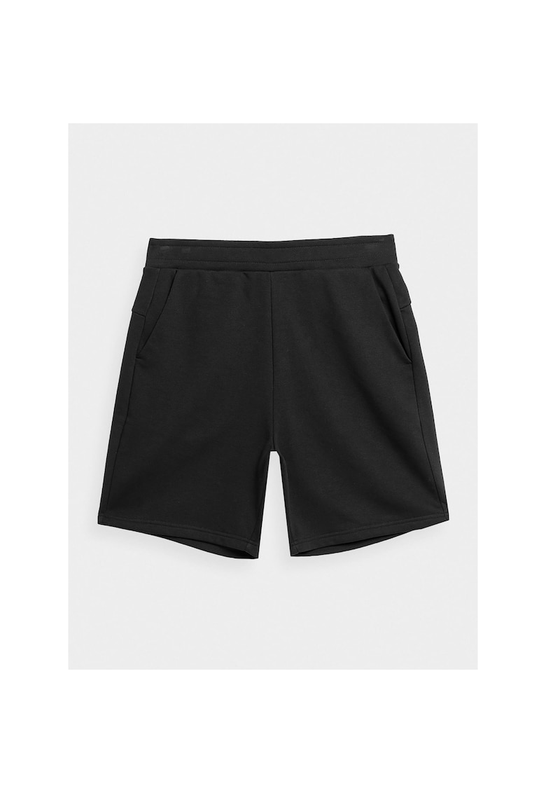 Pantaloni scurti sport barbati - 302697083 - Bumbac - Negru
