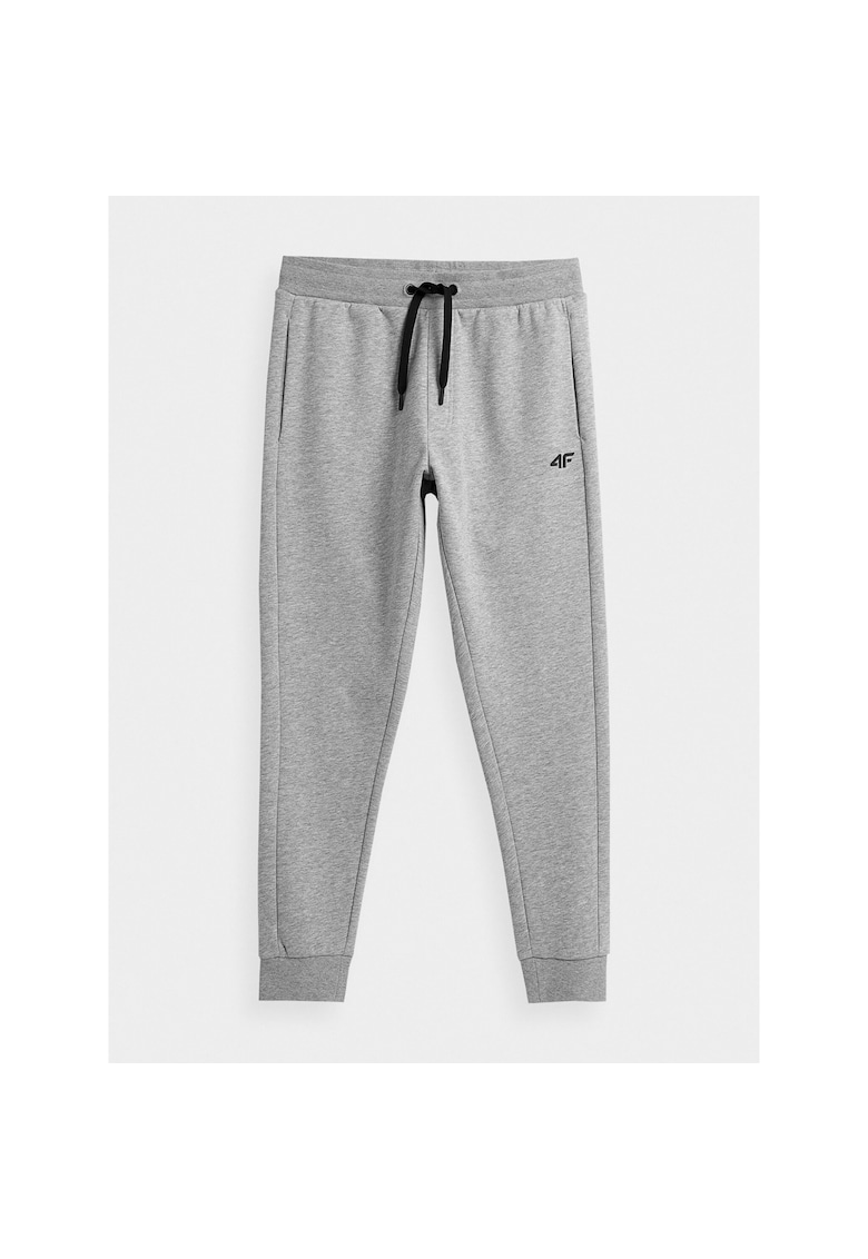 Pantaloni sport barbati - 302882045 - Bumbac - Gri