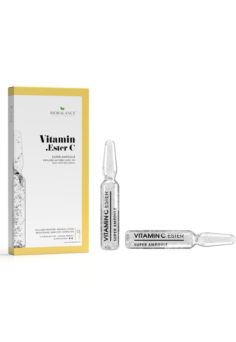 Vitamin Ester C Fiole concentrate cu efect de lifting si luminozitate - cu acid ascorbic 15% - 10 x 2 ml