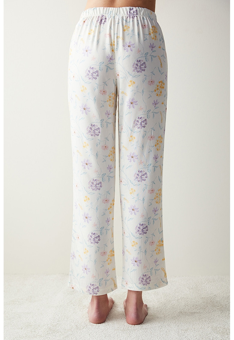 Pantaloni de pijama cu model floral