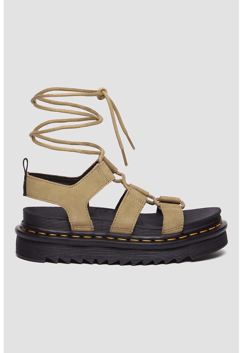 Sandale gladiator de piele - Maro deschis