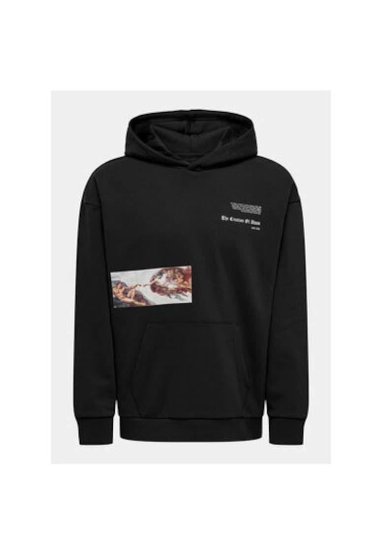 Bluza barbati - 303334550 - Bumbac Organic - L INTL - Negru