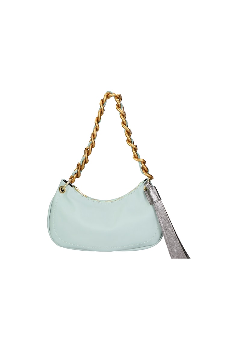 Geanta de piele cu bareta lant