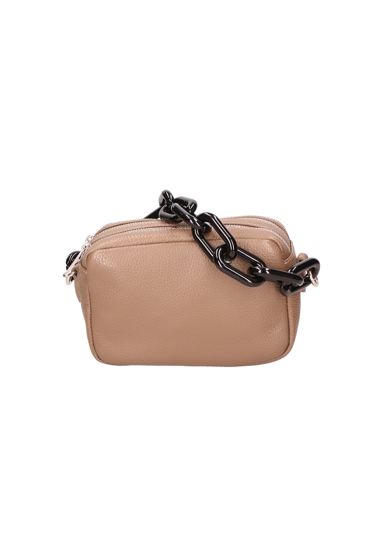 Geanta crossbody de piele cu maner lant