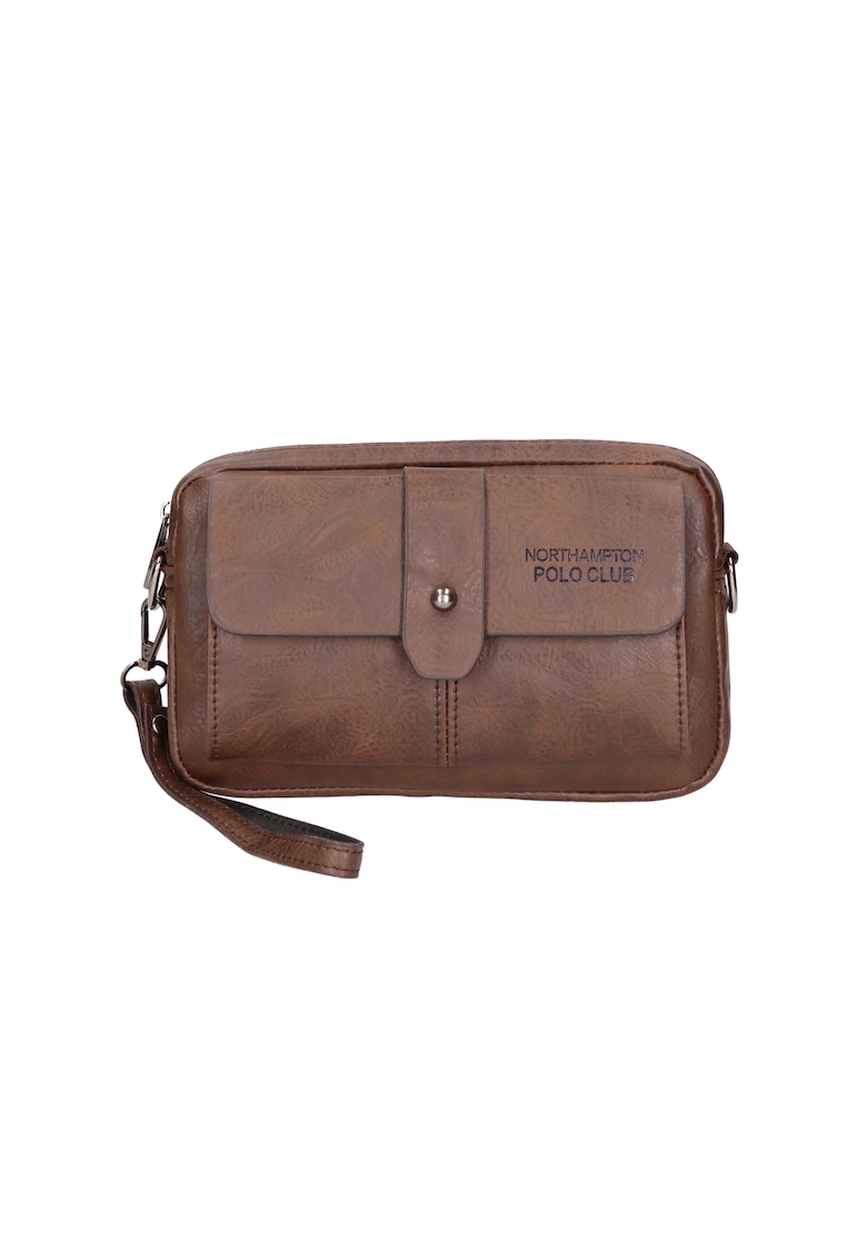 Geanta crossbody de piele ecologica cu bareta pentru incheietura